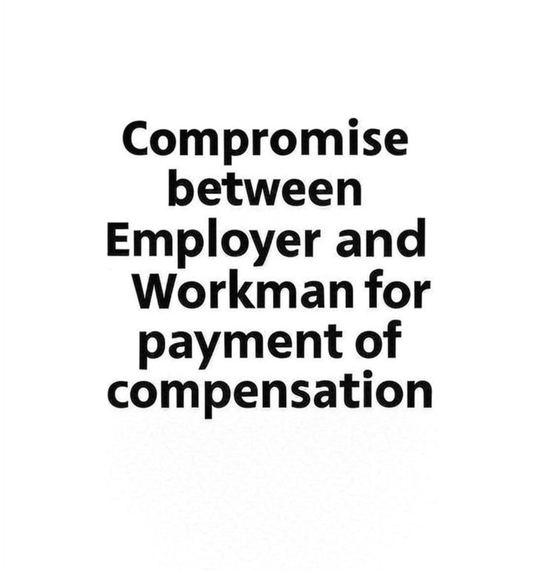 compromise between employer and workman for payment of compensation