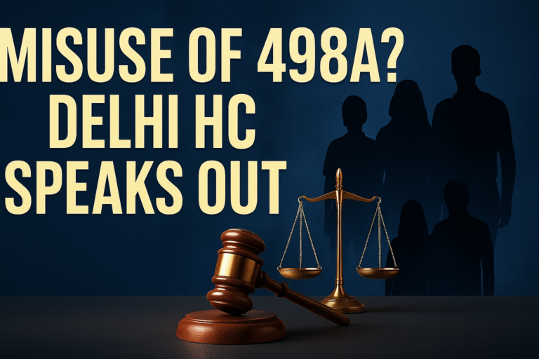 Delhi High Court Flags Misuse of Section 498A IPC by Roping in Husband ...