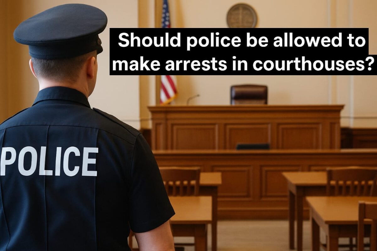 Arrest of advocates in court premises